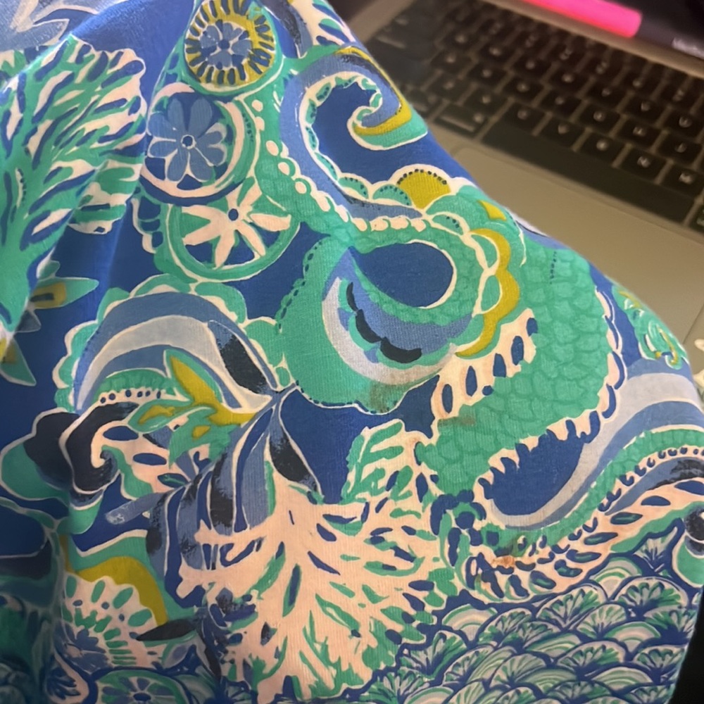 Lily Pulitzer UPF 50+ SPF skipper Popover Blue Grotto Sirens and Spirits - Picture 11 of 11